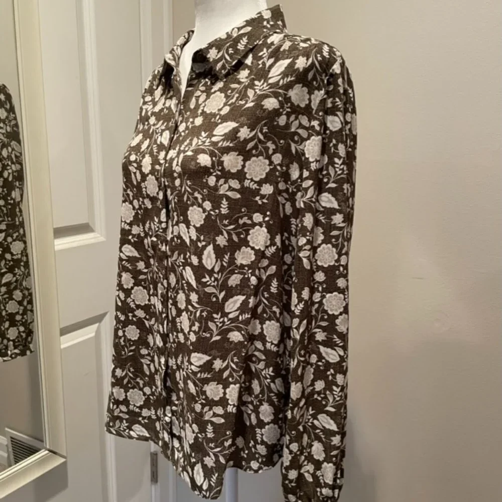 NYDJ Long Sleeve Button Blouse - M - Picture 3 of 9